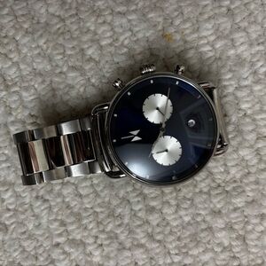 MVMTK Blacktop A18 Silver and Black Men's Watch